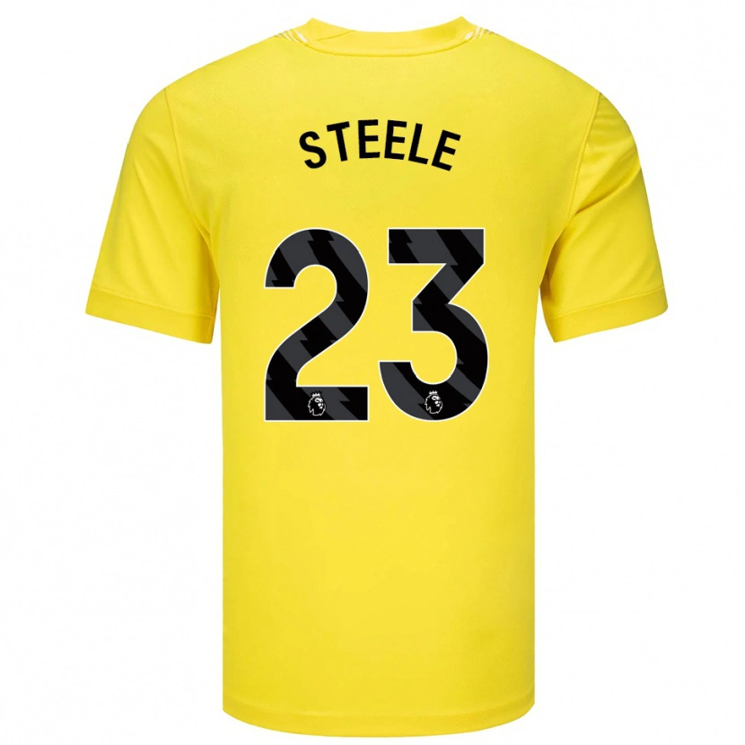 Danxen Criança Jason Steele #23 Amarelo Preto Camisola Guarda-Redes 2025/26 Camisa Brasil