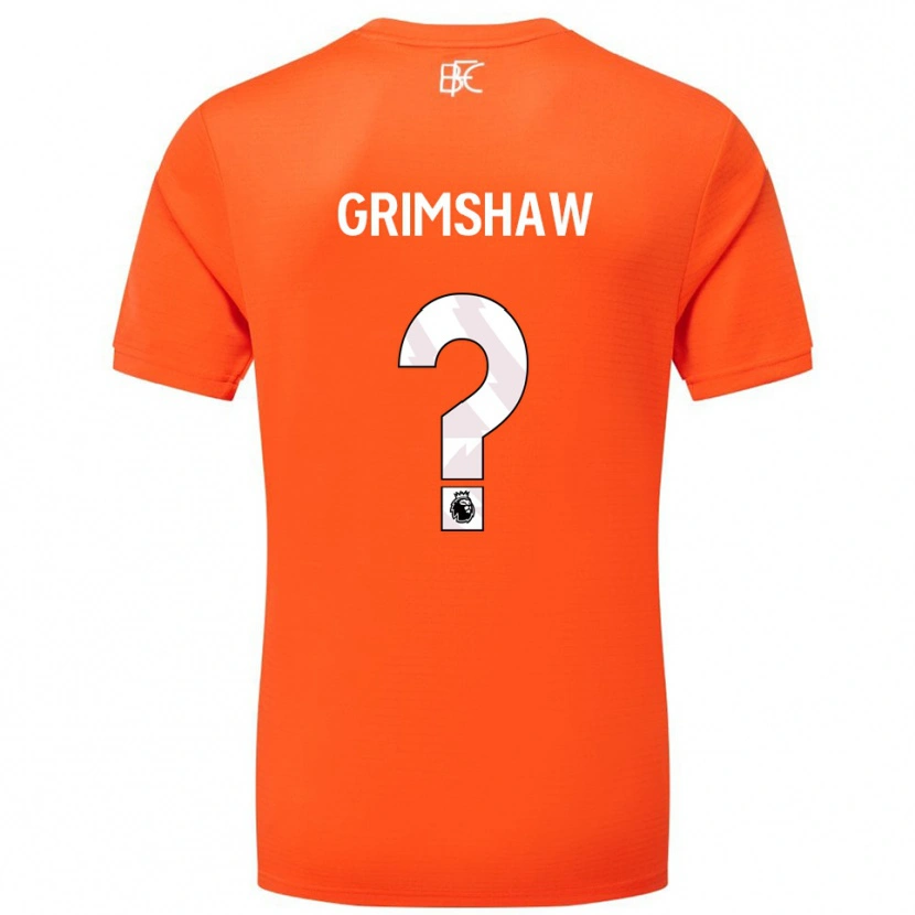 Danxen Criança Harry Grimshaw #0 Laranja Branco Camisola Guarda-Redes 2025/26 Camisa Brasil