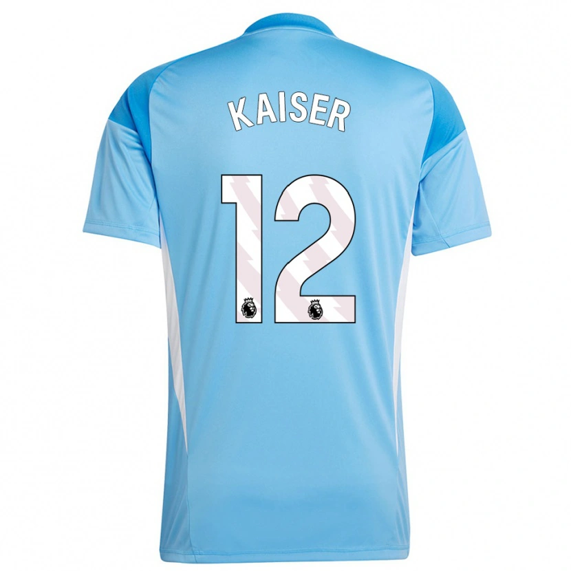 Danxen Criança Dino Kaiser #12 Azul Branco Camisola Guarda-Redes 2025/26 Camisa Brasil