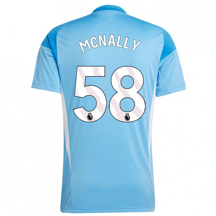 Danxen Criança Alfie McNally #58 Azul Branco Camisola Guarda-Redes 2025/26 Camisa Brasil