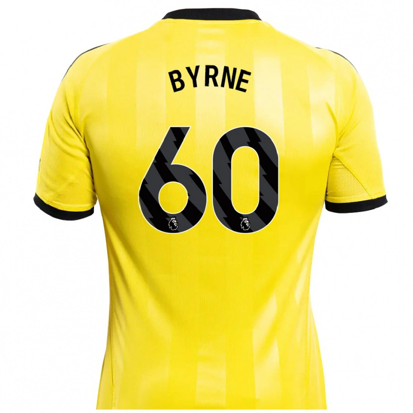 Danxen Criança Reece Byrne #60 Amarelo Preto Camisola Guarda-Redes 2025/26 Camisa Brasil