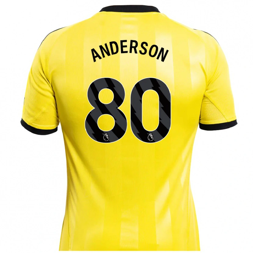Danxen Criança Will Anderson #80 Amarelo Preto Camisola Guarda-Redes 2025/26 Camisa Brasil