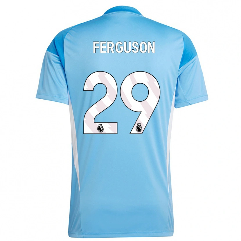 Danxen Criança Georgie Ferguson #29 Azul Branco Camisola Guarda-Redes 2025/26 Camisa Brasil