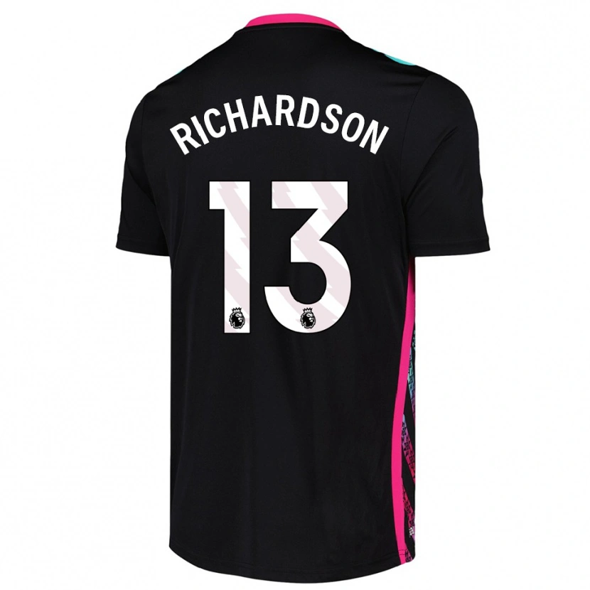 Danxen Criança Adam Richardson #13 Preto Branco Camisola Guarda-Redes 2025/26 Camisa Brasil