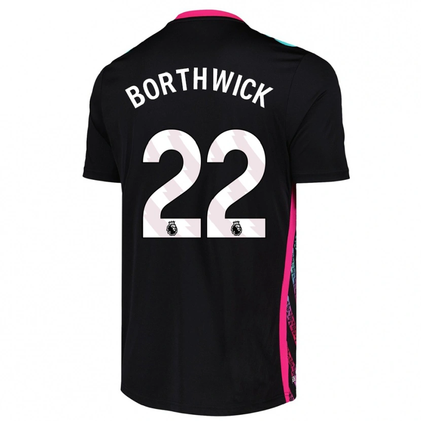 Danxen Criança Megan Borthwick #22 Preto Branco Camisola Guarda-Redes 2025/26 Camisa Brasil