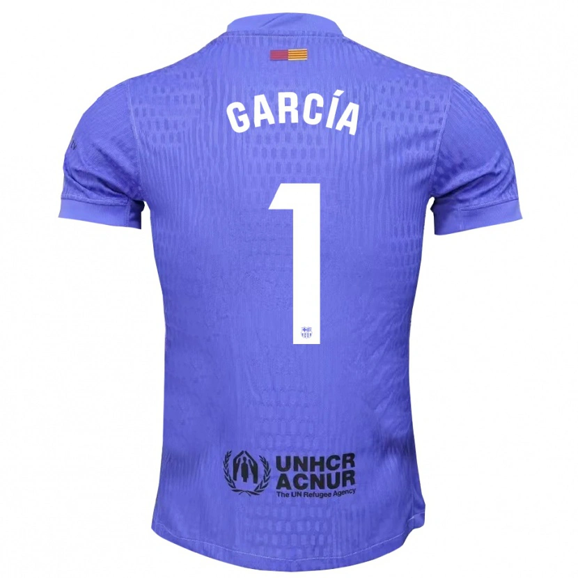 Danxen Criança Joan García #1 Azul Preto Camisola Guarda-Redes 2025/26 Camisa Brasil