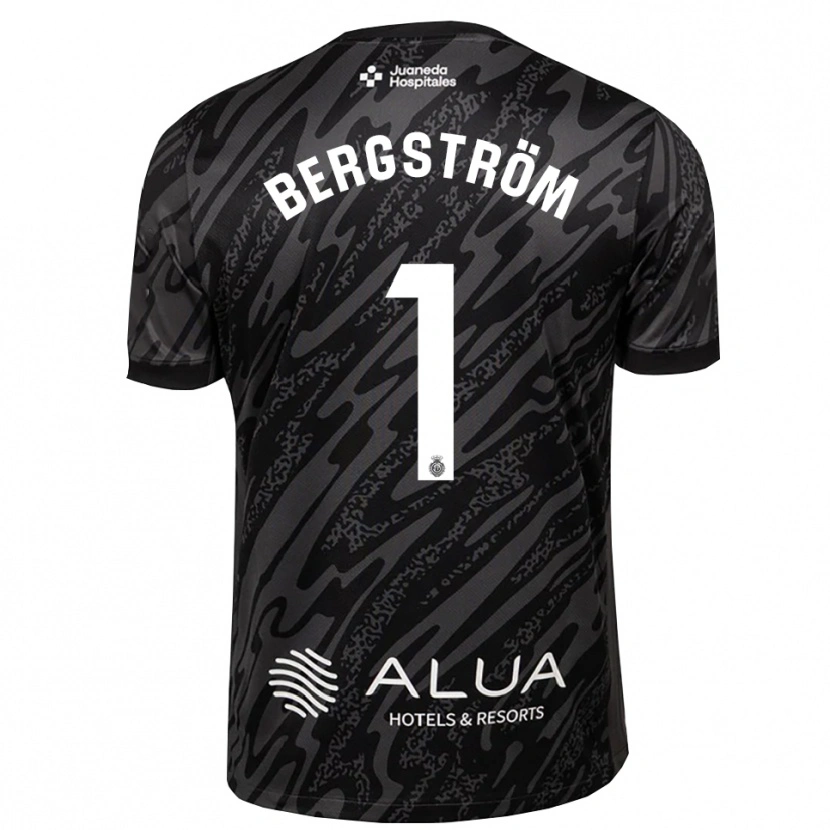 Danxen Criança Lucas Bergström #1 Cinza Escuro Preto Camisola Guarda-Redes 2025/26 Camisa Brasil