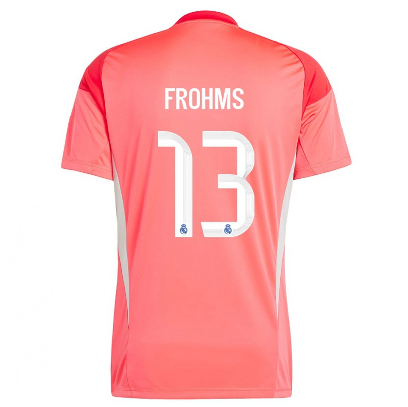 Danxen Criança Merle Frohms #13 Laranja Vermelho Branco Camisola Guarda-Redes 2025/26 Camisa Brasil