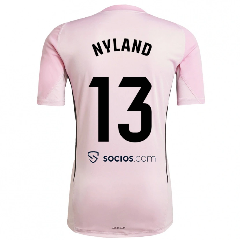 Danxen Criança Ørjan Nyland #13 Rosa Preto Camisola Guarda-Redes 2025/26 Camisa Brasil
