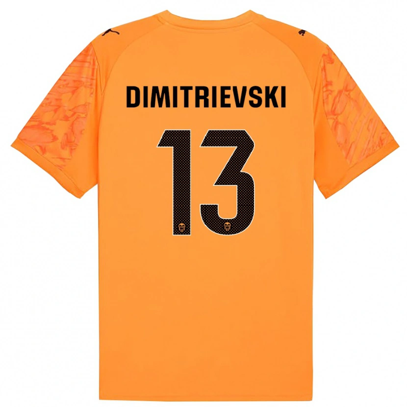 Danxen Criança Stole Dimitrievski #13 Laranja Preto Camisola Guarda-Redes 2025/26 Camisa Brasil