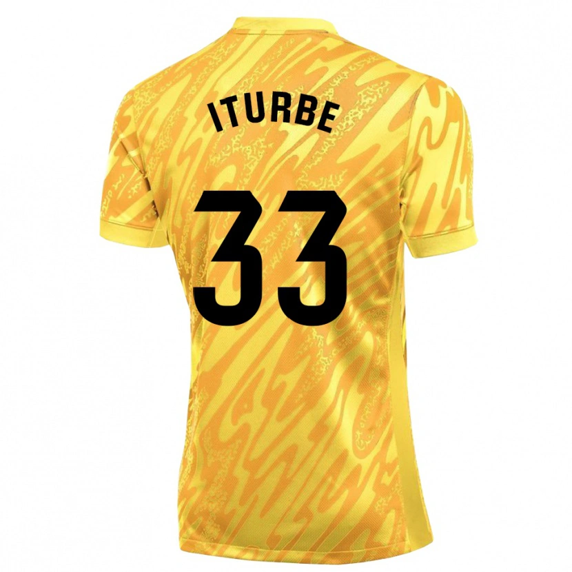 Danxen Criança Alejandro Iturbe #33 Amarelo Preto Camisola Guarda-Redes 2025/26 Camisa Brasil
