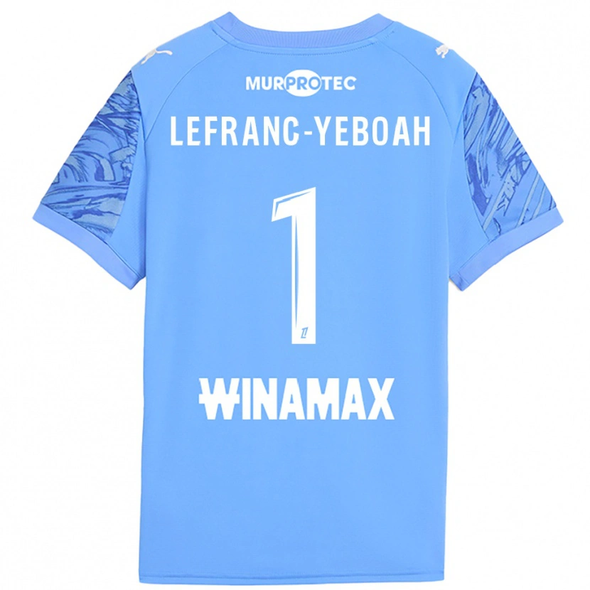 Danxen Criança Daïvy Lefranc-Yeboah #1 Azul Claro Branco Camisola Guarda-Redes 2025/26 Camisa Brasil