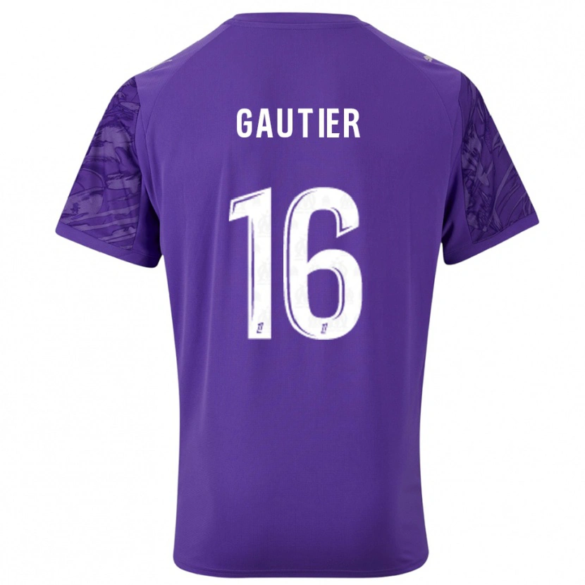 Danxen Criança Elisa Gautier #16 Roxo Branco Camisola Guarda-Redes 2025/26 Camisa Brasil