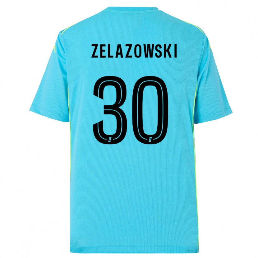 Danxen Criança Bartosz Zelazowski #30 Azul Céu Preto Camisola Guarda-Redes 2025/26 Camisa Brasil
