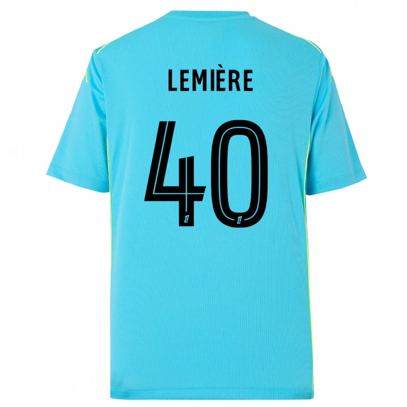 Danxen Criança Pauline Lemière #40 Azul Céu Preto Camisola Guarda-Redes 2025/26 Camisa Brasil