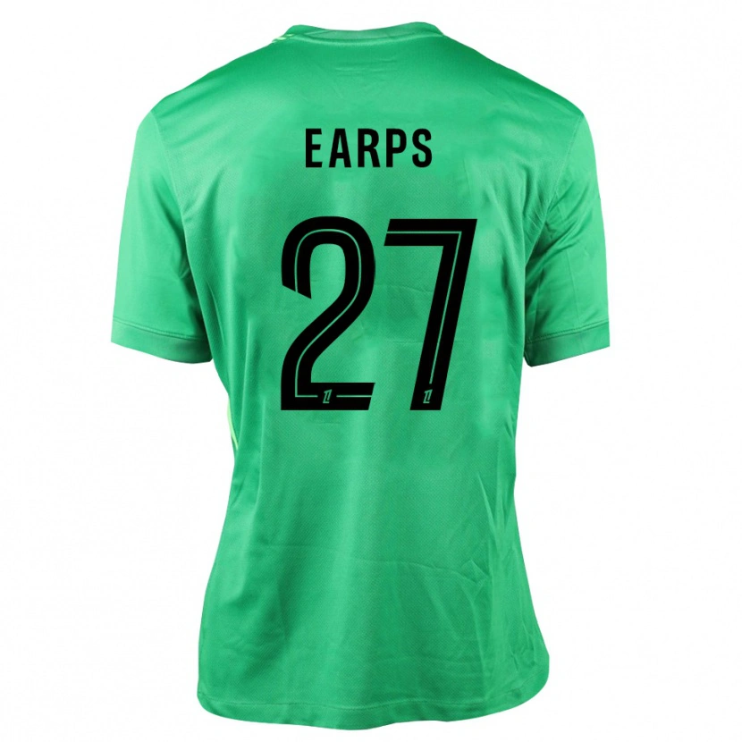 Danxen Criança Mary Earps #27 Verde Preto Camisola Guarda-Redes 2025/26 Camisa Brasil