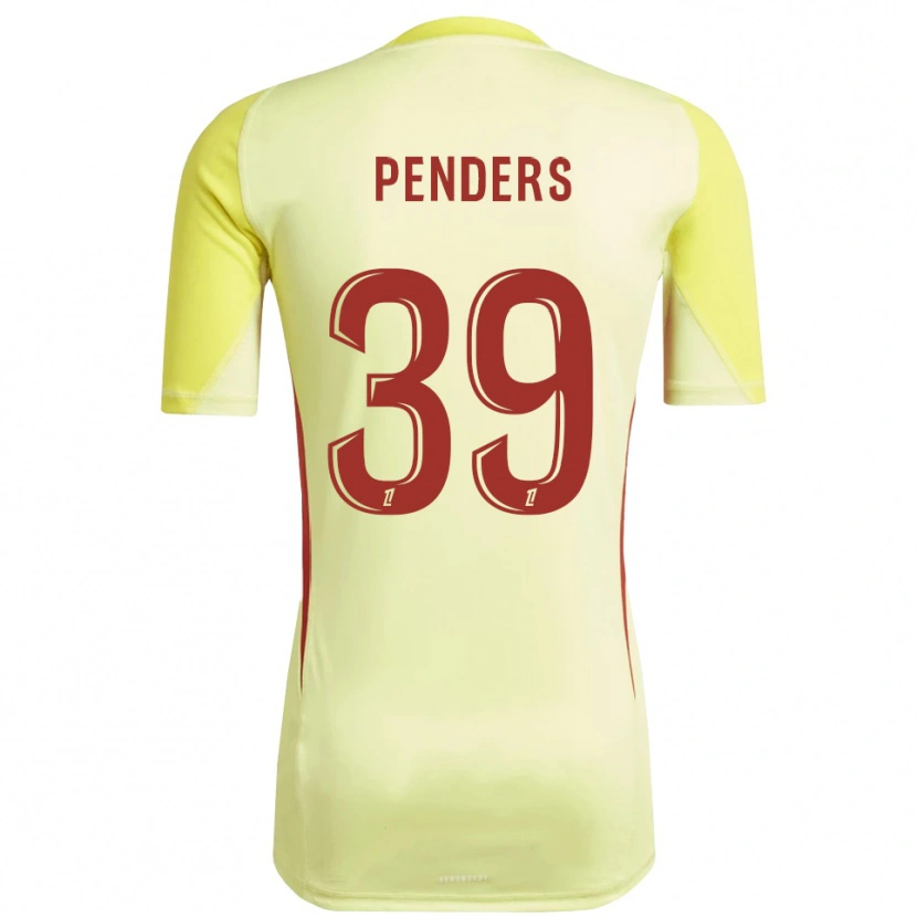 Danxen Criança Mike Penders #39 Amarelo Claro Vermelho Camisola Guarda-Redes 2025/26 Camisa Brasil