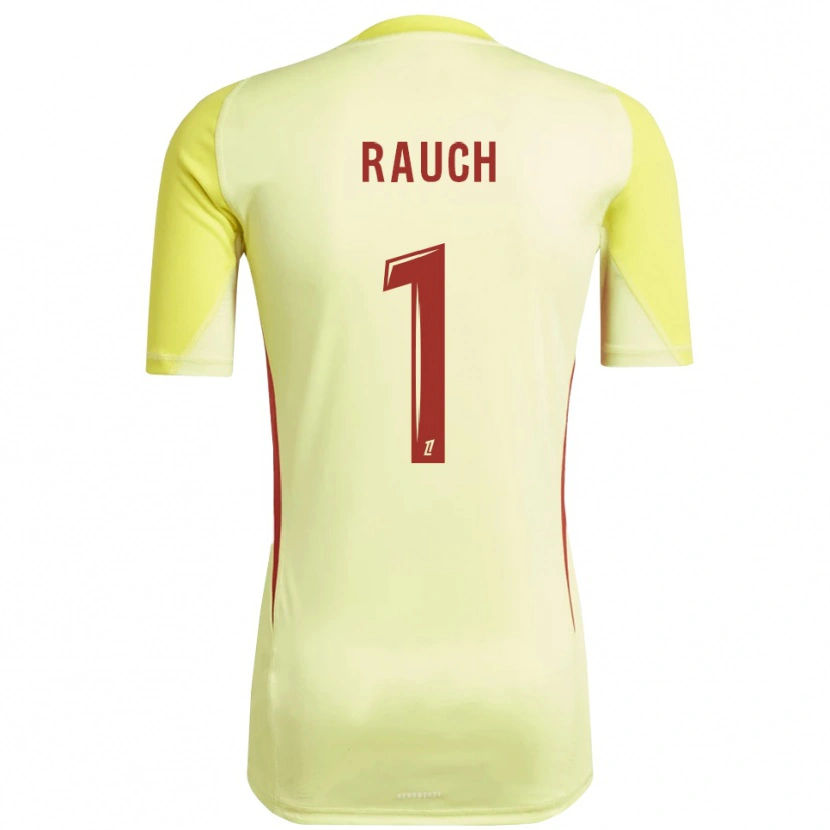 Danxen Criança Hugo Rauch #1 Amarelo Claro Vermelho Camisola Guarda-Redes 2025/26 Camisa Brasil