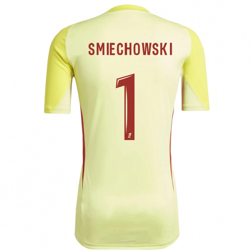 Danxen Criança Artur Smiechowski #1 Amarelo Claro Vermelho Camisola Guarda-Redes 2025/26 Camisa Brasil