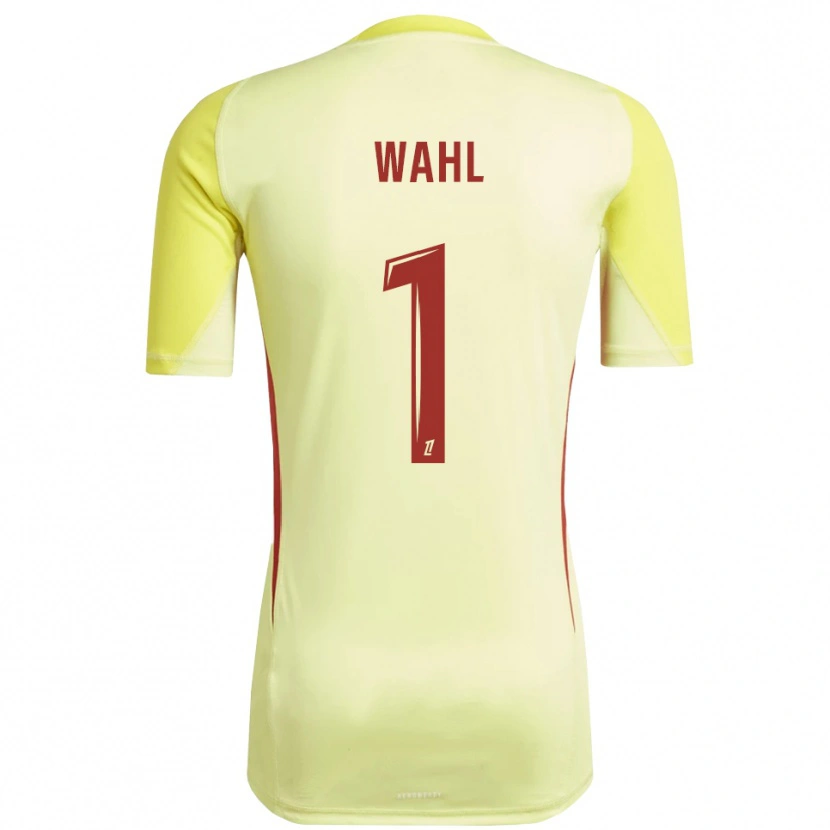 Danxen Criança Manon Wahl #1 Amarelo Claro Vermelho Camisola Guarda-Redes 2025/26 Camisa Brasil