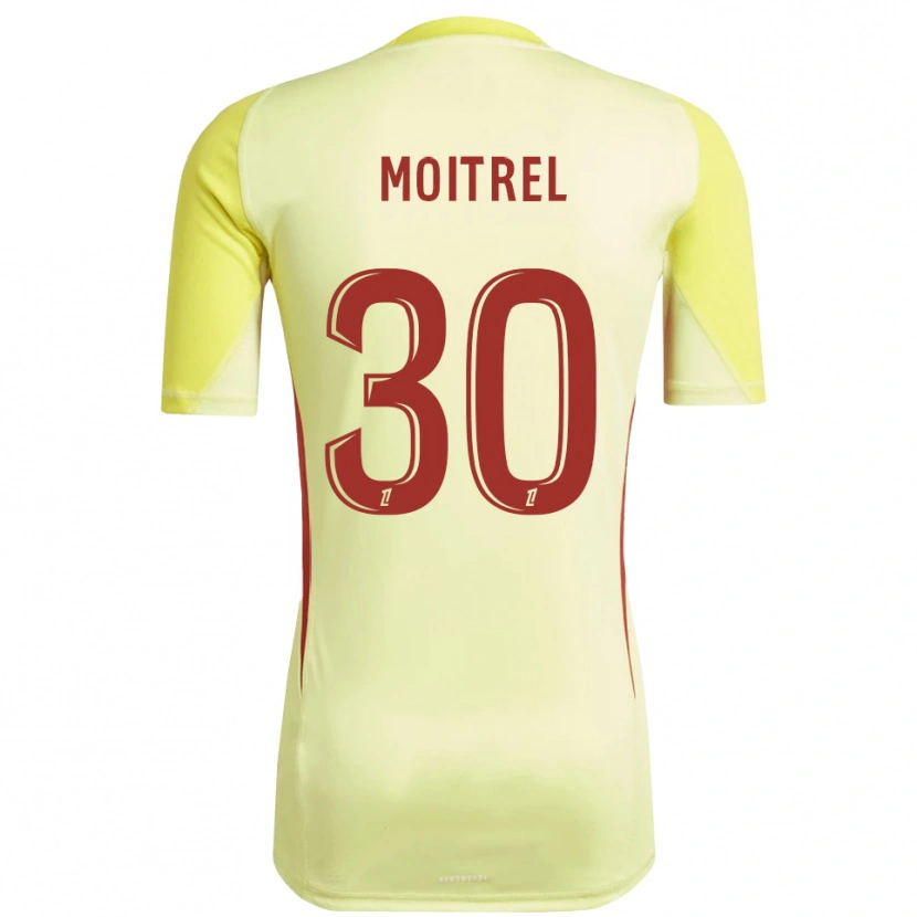 Danxen Criança Pauline Moitrel #30 Amarelo Claro Vermelho Camisola Guarda-Redes 2025/26 Camisa Brasil