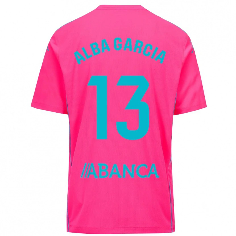 Danxen Criança Lucía Alba García #13 Rosa Profundo Preto Camisola Guarda-Redes 2025/26 Camisa Brasil
