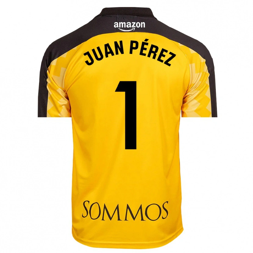 Danxen Criança Juan Pérez #1 Amarelo Preto Camisola Guarda-Redes 2025/26 Camisa Brasil