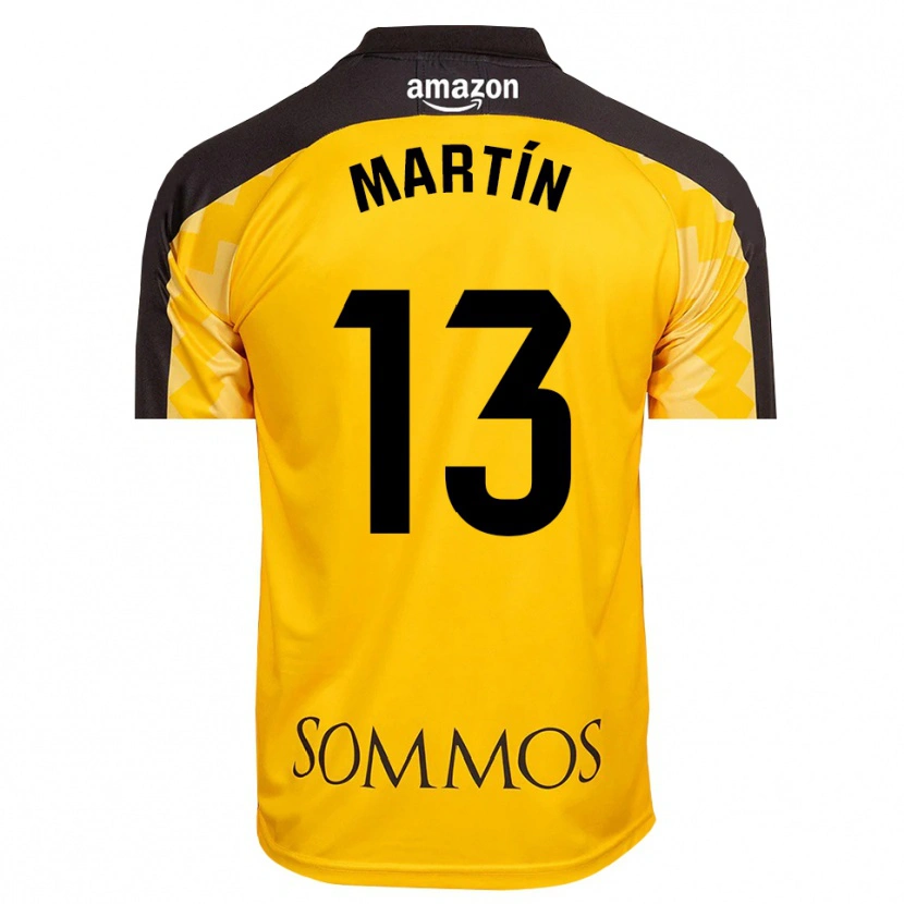 Danxen Criança Dani Martín #13 Amarelo Preto Camisola Guarda-Redes 2025/26 Camisa Brasil