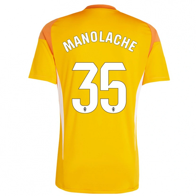 Danxen Criança Marcos Manolache #35 Amarelo Laranja Escuro Camisola Guarda-Redes 2025/26 Camisa Brasil