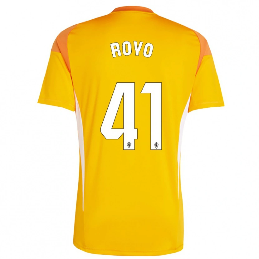 Danxen Criança Eduardo Royo #41 Amarelo Laranja Escuro Camisola Guarda-Redes 2025/26 Camisa Brasil
