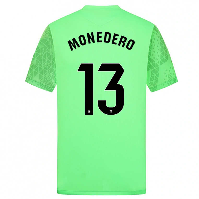 Danxen Criança Marc Monedero #13 Verde Primavera Preto Camisola Guarda-Redes 2025/26 Camisa Brasil