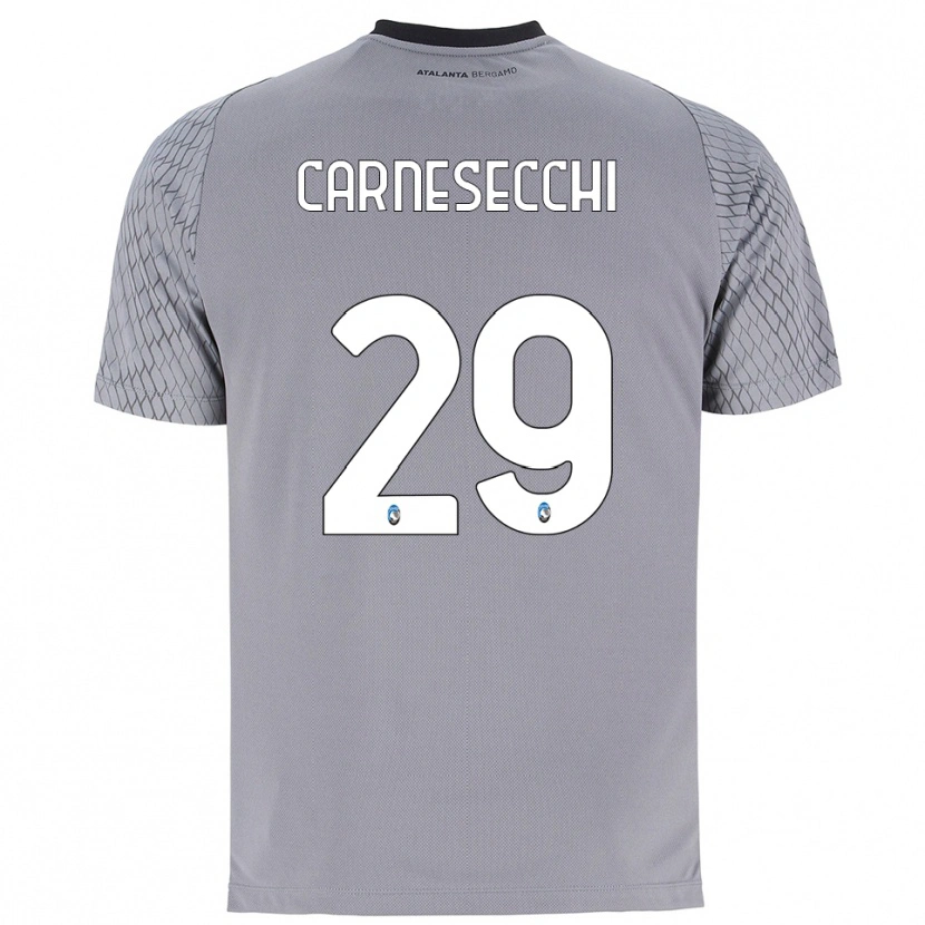 Danxen Criança Marco Carnesecchi #29 Cinza Azul Vermelho Camisola Guarda-Redes 2025/26 Camisa Brasil
