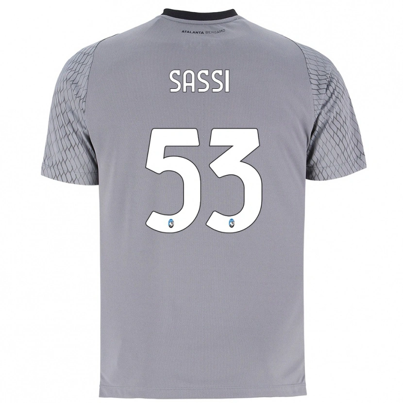 Danxen Criança Jacopo Sassi #53 Cinza Azul Vermelho Camisola Guarda-Redes 2025/26 Camisa Brasil