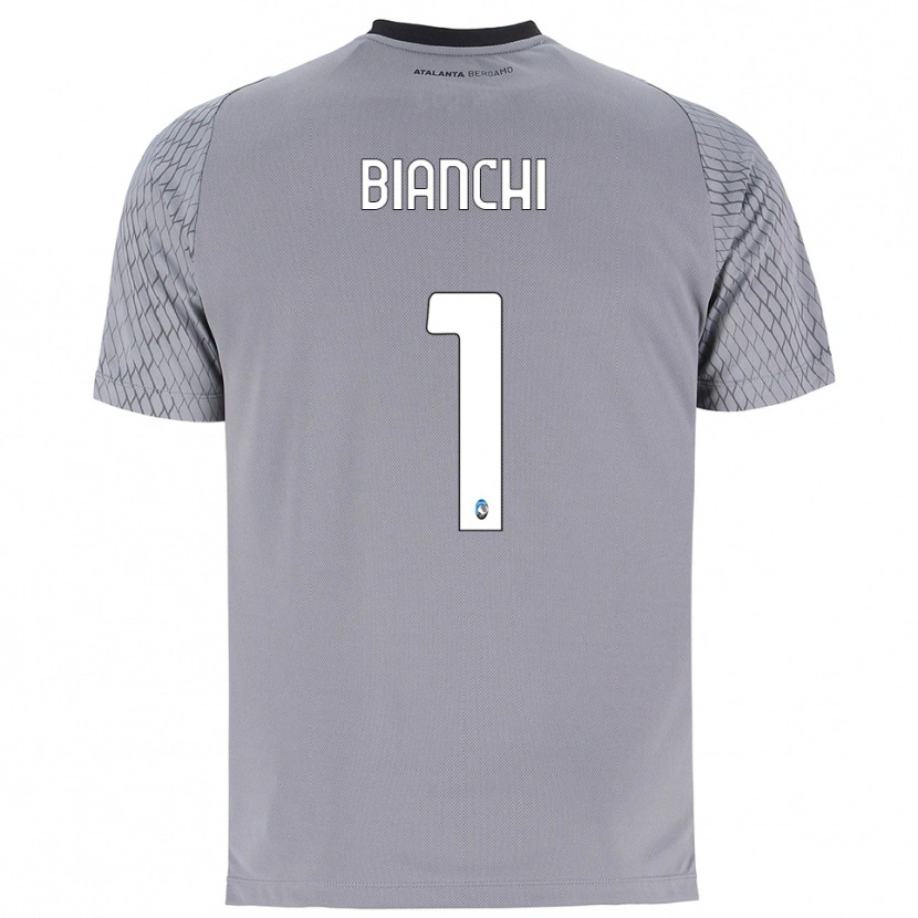 Danxen Criança Mattia Bianchi #1 Cinza Azul Vermelho Camisola Guarda-Redes 2025/26 Camisa Brasil