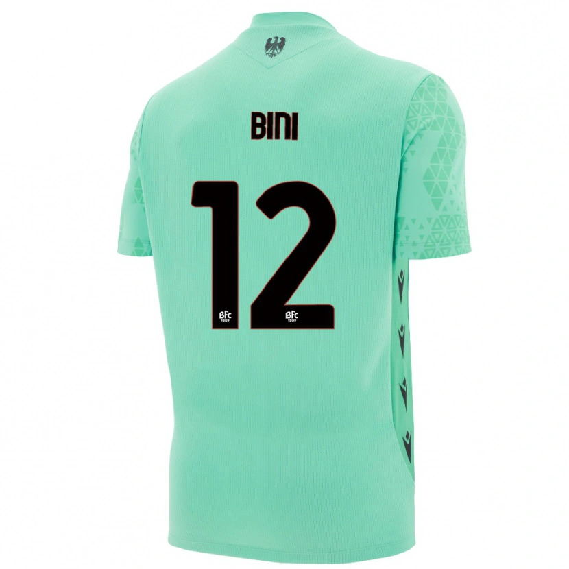 Danxen Criança Cesare Bini #12 Azul Menta Preto Camisola Guarda-Redes 2025/26 Camisa Brasil