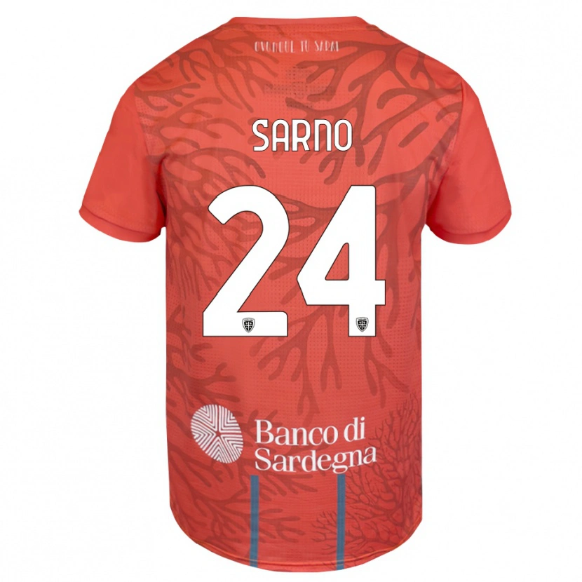 Danxen Criança Vincenzo Sarno #24 Laranja Vermelho Branco Camisola Guarda-Redes 2025/26 Camisa Brasil