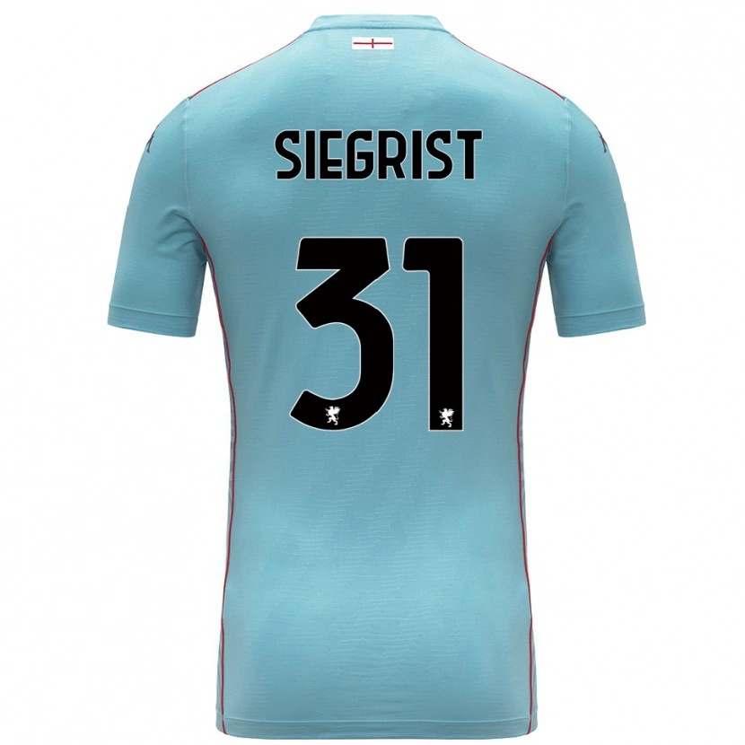 Danxen Criança Benjamin Siegrist #31 Azul Cinza Camisola Guarda-Redes 2025/26 Camisa Brasil