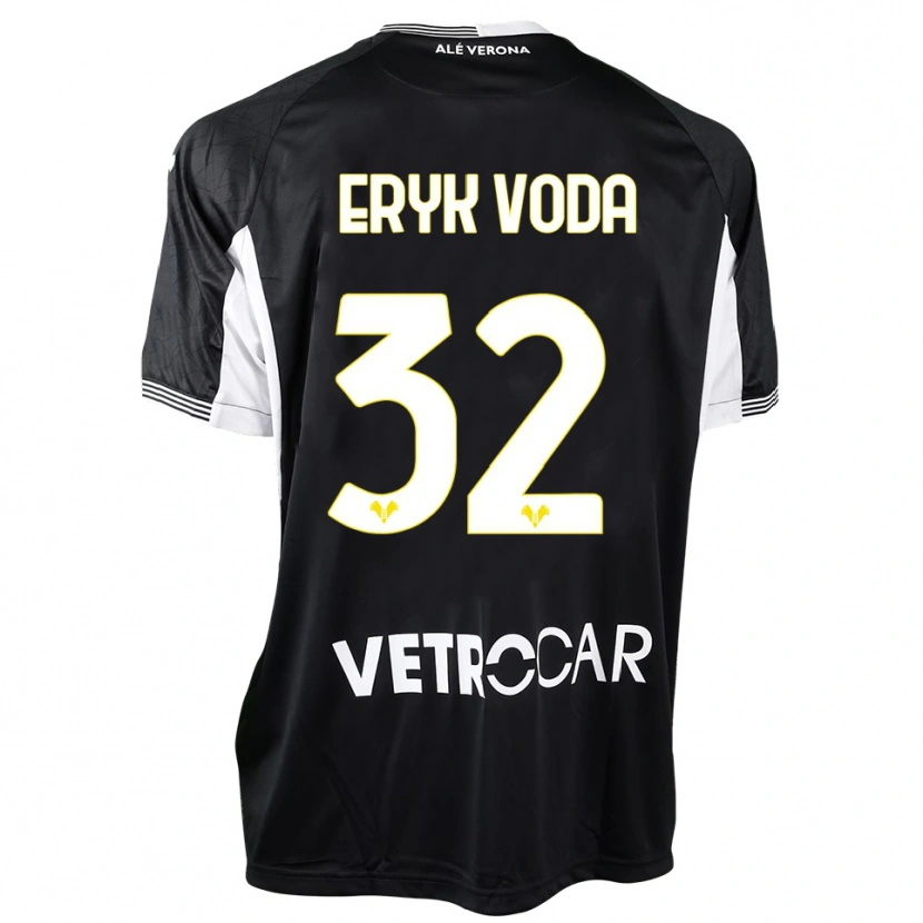 Danxen Criança Eryk Vodă #32 Preto Branco Camisola Guarda-Redes 2025/26 Camisa Brasil