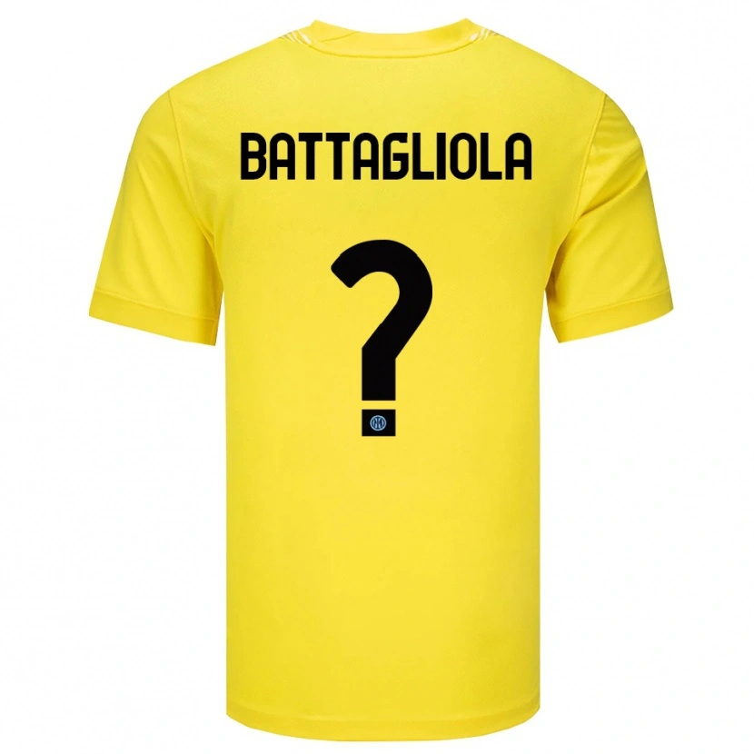 Danxen Criança Lorenzo Battagliola #0 Amarelo Claro Preto Camisola Guarda-Redes 2025/26 Camisa Brasil