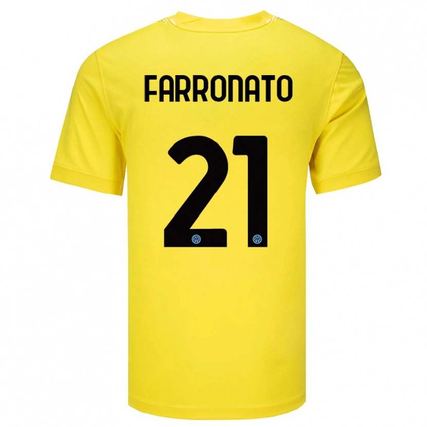 Danxen Criança Matteo Farronato #21 Amarelo Claro Preto Camisola Guarda-Redes 2025/26 Camisa Brasil