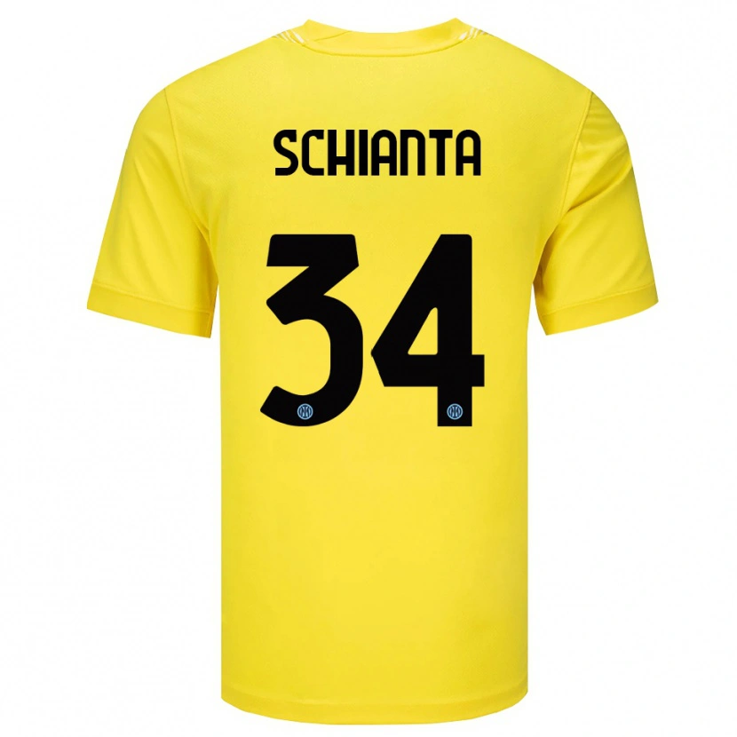 Danxen Criança Valentina Schianta #34 Amarelo Claro Preto Camisola Guarda-Redes 2025/26 Camisa Brasil