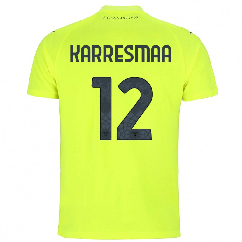 Danxen Criança Kerttu Karresmaa #12 Verde Fluorescente Camisola Guarda-Redes 2025/26 Camisa Brasil