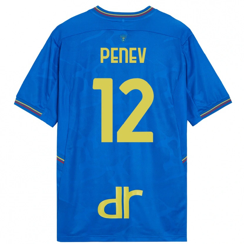 Danxen Criança Plamen Penev #12 Azul Real Marrom Camisola Guarda-Redes 2025/26 Camisa Brasil