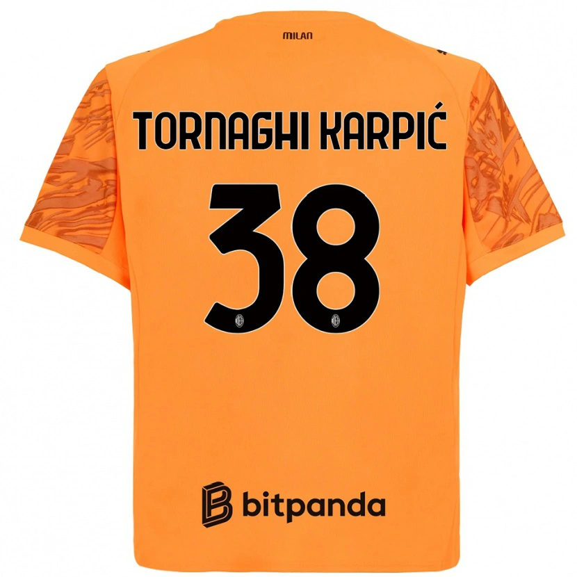 Danxen Criança Lavinia Tornaghi Karpić #38 Preto Amarelo Laranja Camisola Guarda-Redes 2025/26 Camisa Brasil
