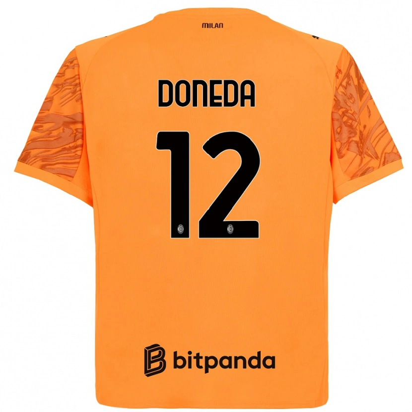 Danxen Criança Paolo Doneda #12 Preto Amarelo Laranja Camisola Guarda-Redes 2025/26 Camisa Brasil