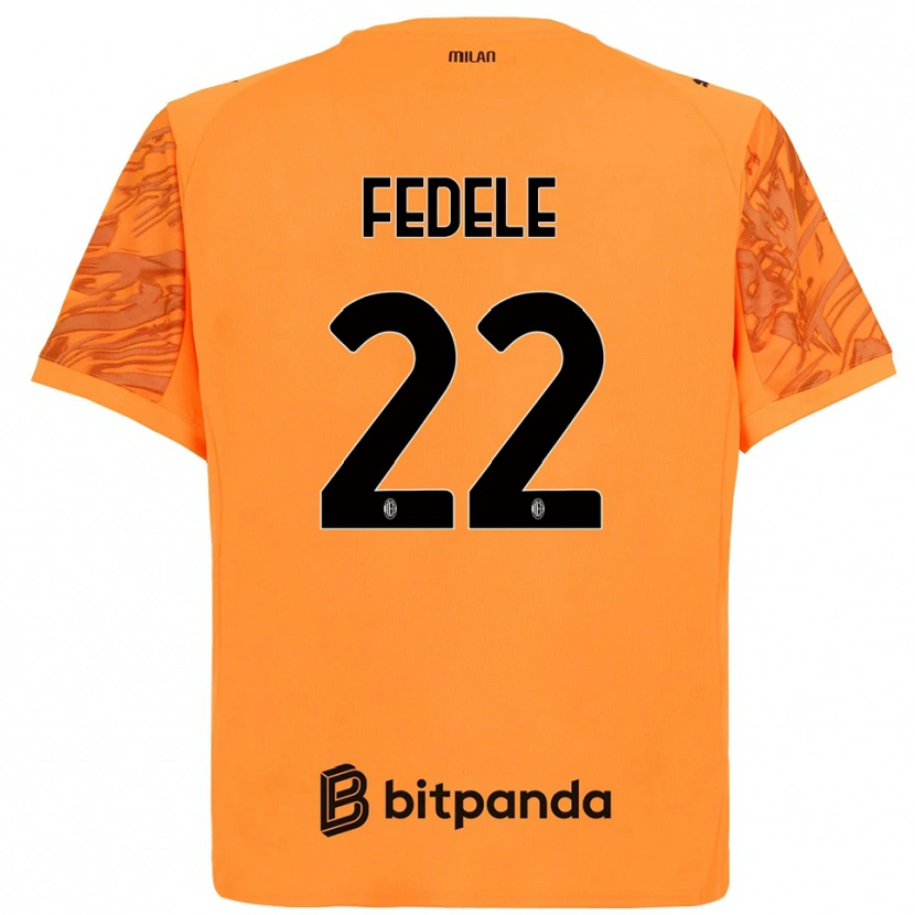Danxen Criança Noemi Fedele #22 Preto Amarelo Laranja Camisola Guarda-Redes 2025/26 Camisa Brasil