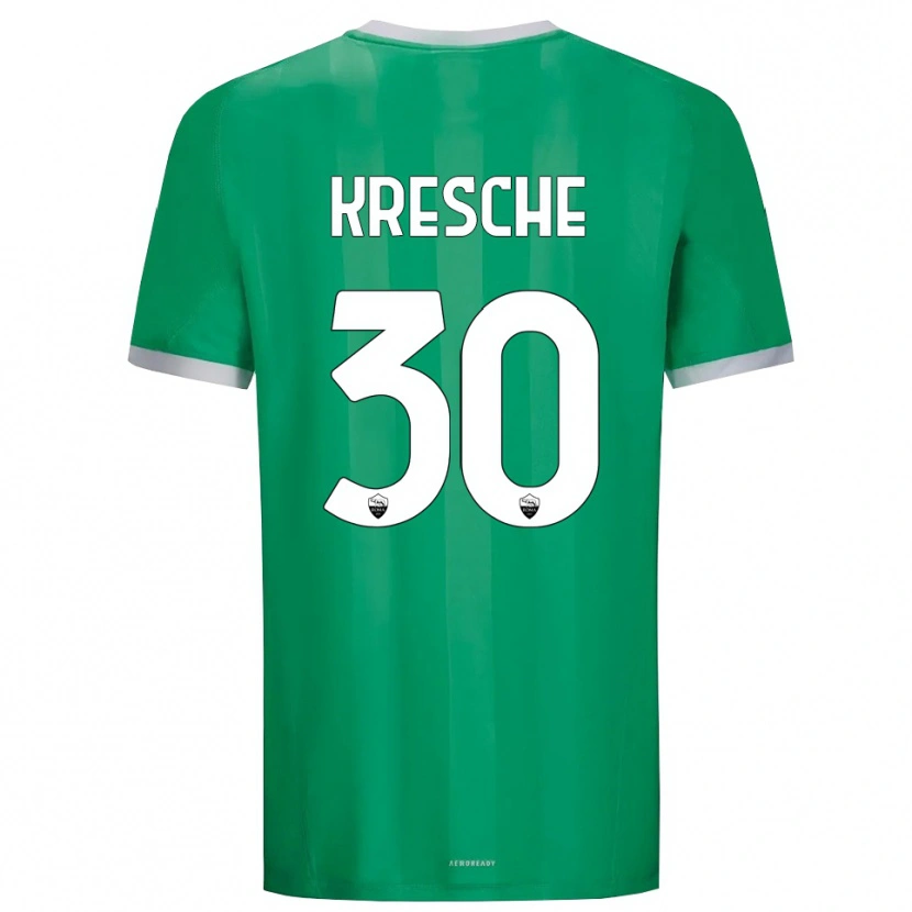 Danxen Criança Isabella Kresche #30 Branco Verde Camisola Guarda-Redes 2025/26 Camisa Brasil