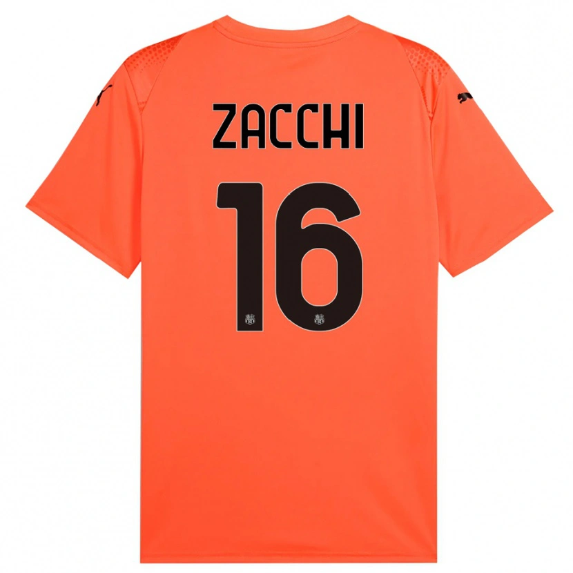 Danxen Criança Gioele Zacchi #16 Preto Laranja Camisola Guarda-Redes 2025/26 Camisa Brasil