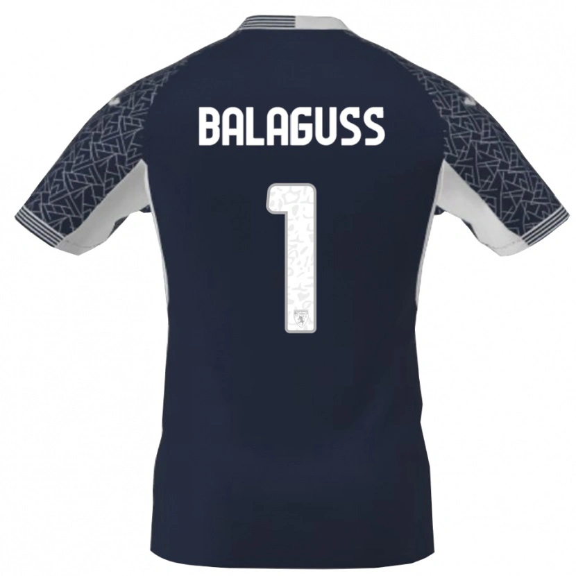 Danxen Criança Nils Balaguss #1 Azul Preto Branco Camisola Guarda-Redes 2025/26 Camisa Brasil