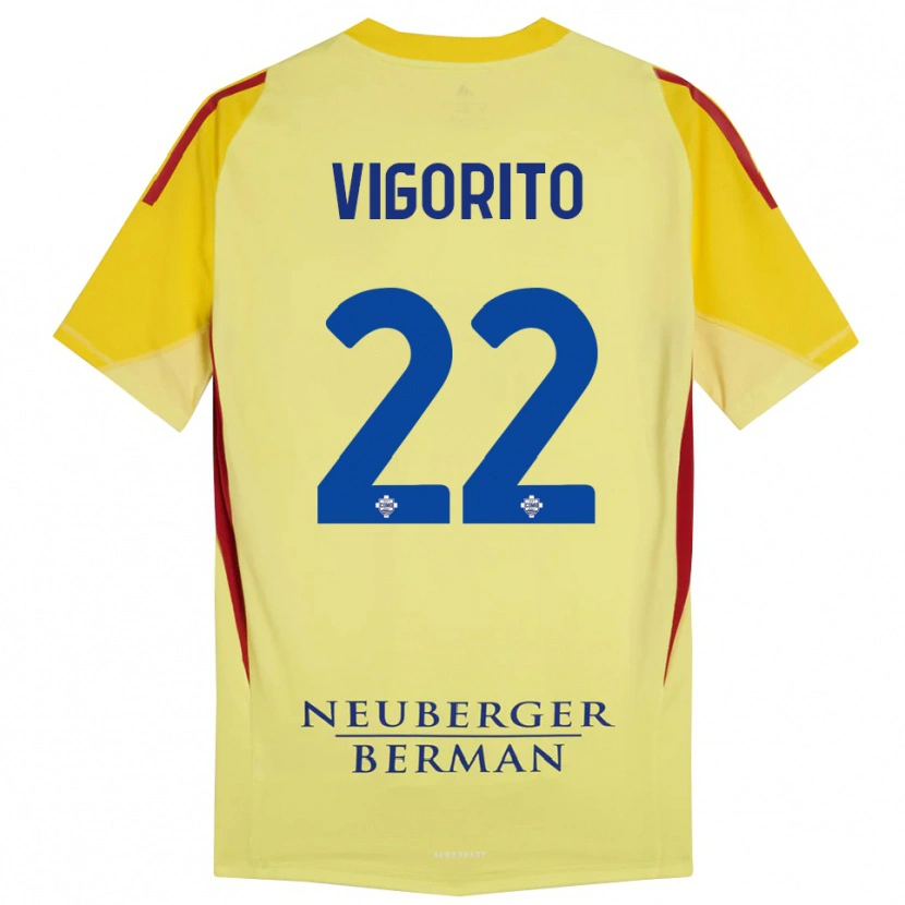 Danxen Criança Mauro Vigorito #22 Amarelo Claro Preto Camisola Guarda-Redes 2025/26 Camisa Brasil